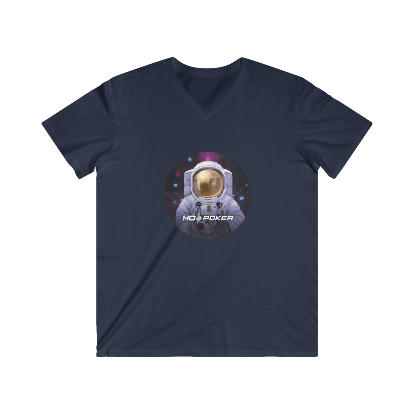 HD Poker Men's Fitted V-Neck Short Sleeve Tee