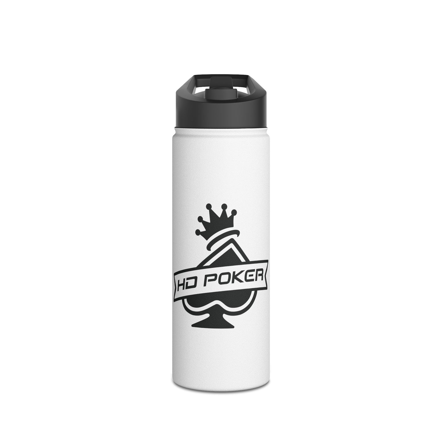 HD Poker Stainless Steel Water Bottle, Standard Lid