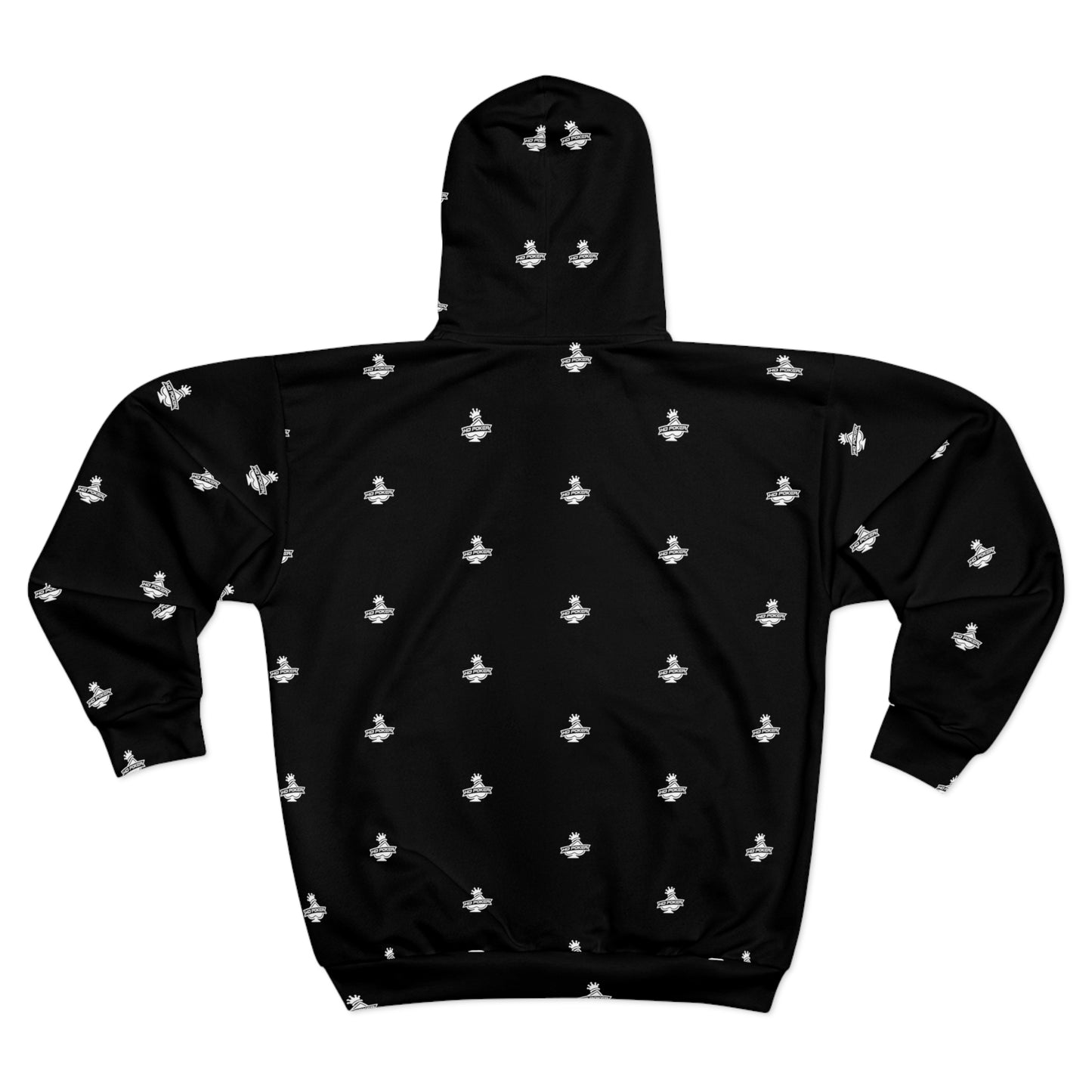 HD Poker Unisex Zip Hoodie Logo Pattern