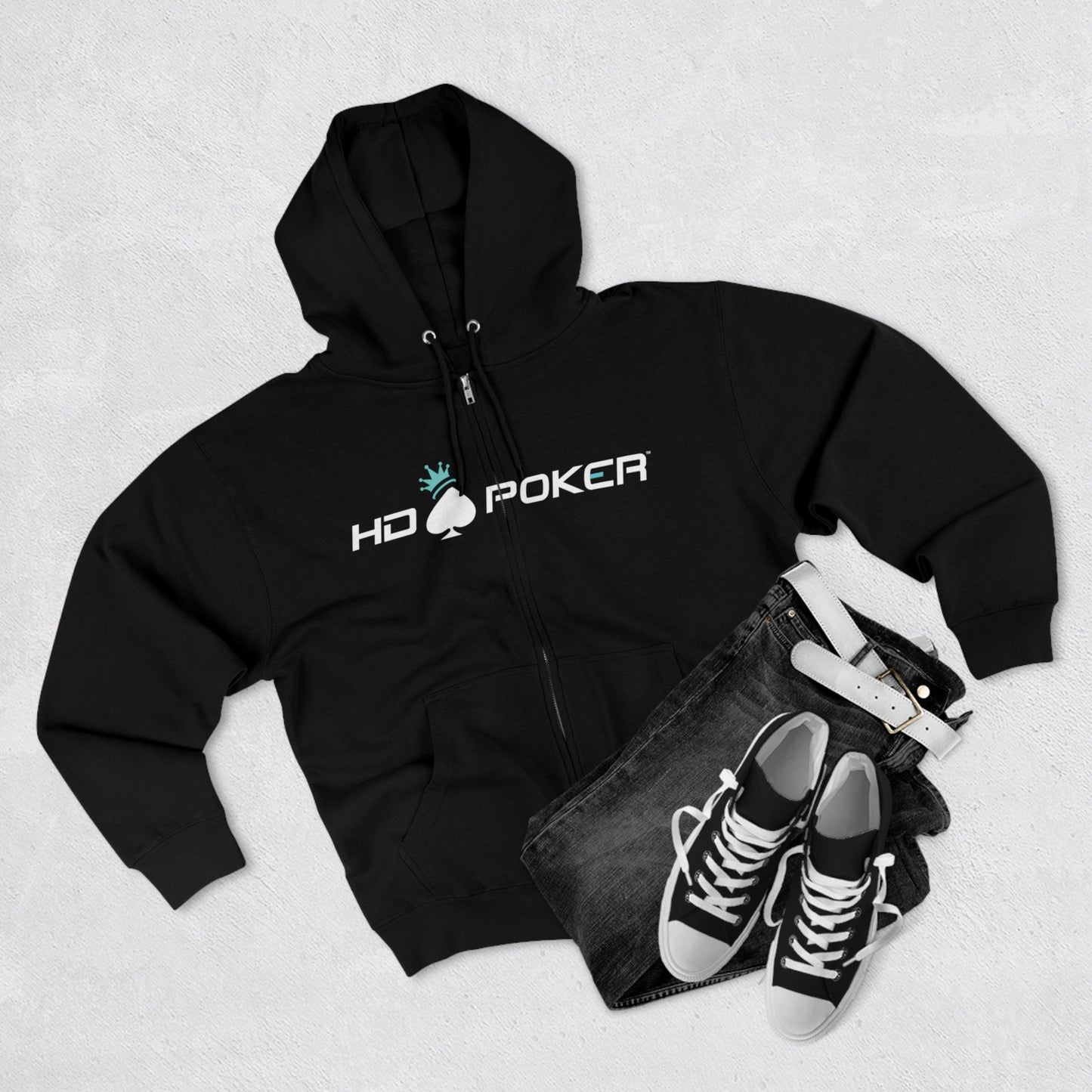 HD Poker Unisex Premium Full Zip Hoodie