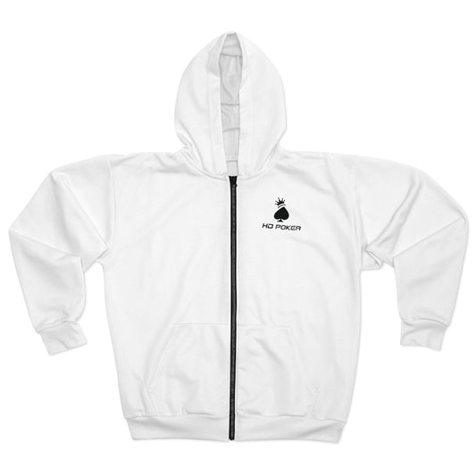 HD Poker Unisex Zip Hoodie (AOP)