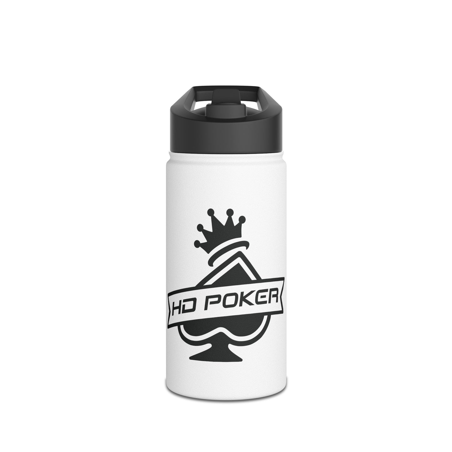 HD Poker Stainless Steel Water Bottle, Standard Lid