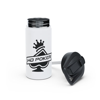 HD Poker Stainless Steel Water Bottle, Standard Lid