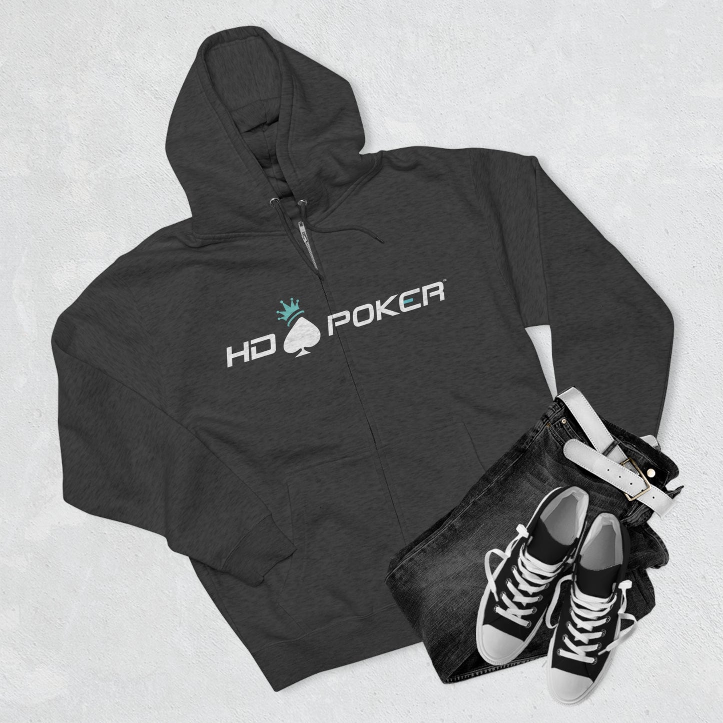 HD Poker Unisex Premium Full Zip Hoodie