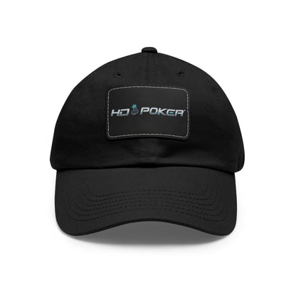 HD Poker Hat with Leather Patch (Rectangle)