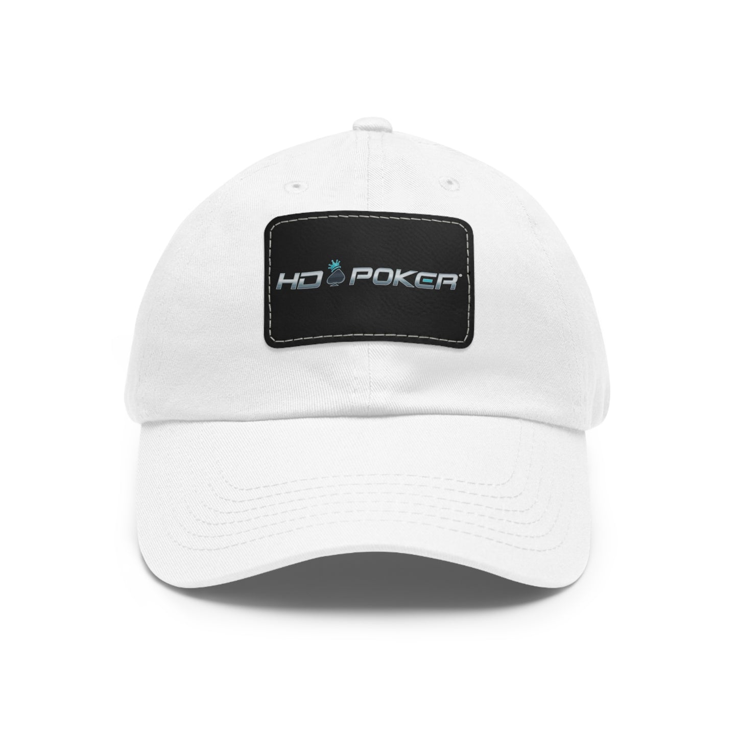 HD Poker Hat with Leather Patch (Rectangle)