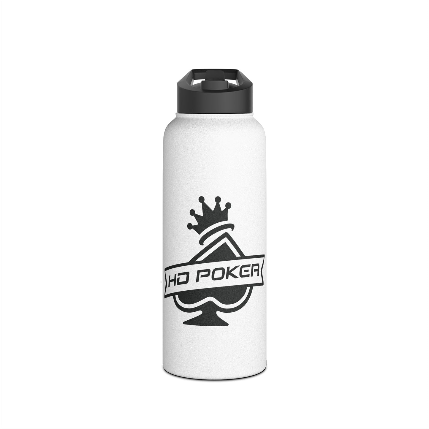 HD Poker Stainless Steel Water Bottle, Standard Lid