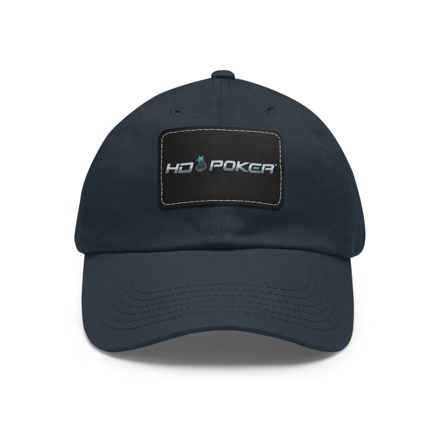 HD Poker Hat with Leather Patch (Rectangle)