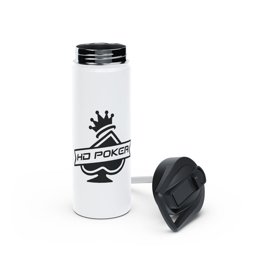 HD Poker Stainless Steel Water Bottle, Standard Lid